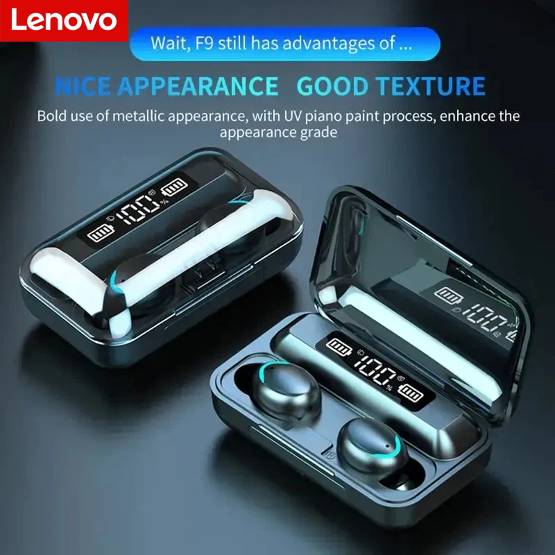 Headphones - Lenovo F9 Bluetooth Wireless Headphones -