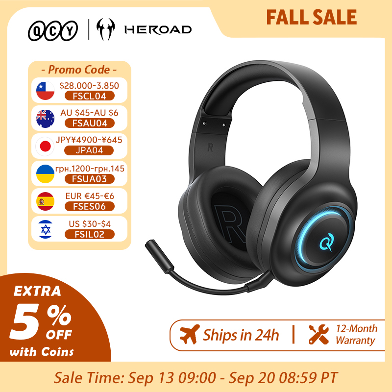 Gaming Headset With Mic Rgb - QCY Heroad V200 Gaming Headset with