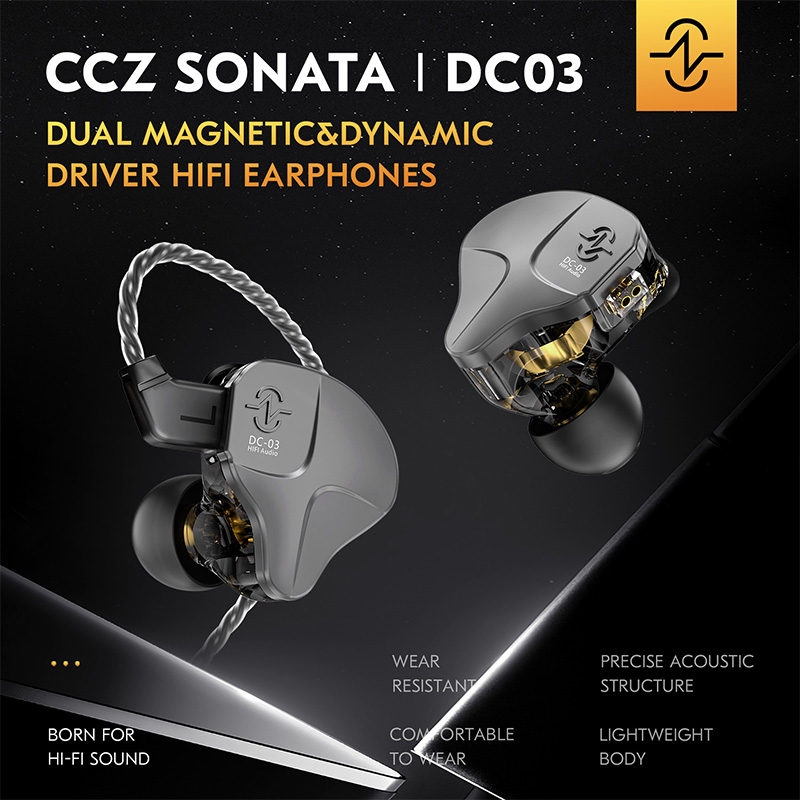 CCZ DC03 IEM Wired Earbuds 10m - In Ear Monitors For Singers 评论和价格