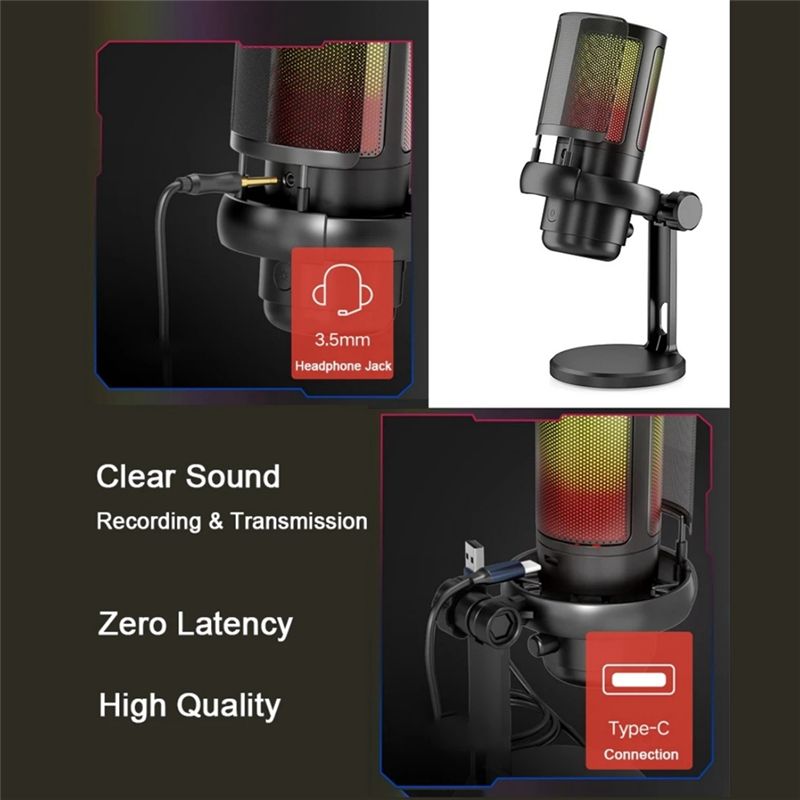 AY14 -Gaming RGB Microphone, U - Gaming Headset With Mic Rgb 评论和价格