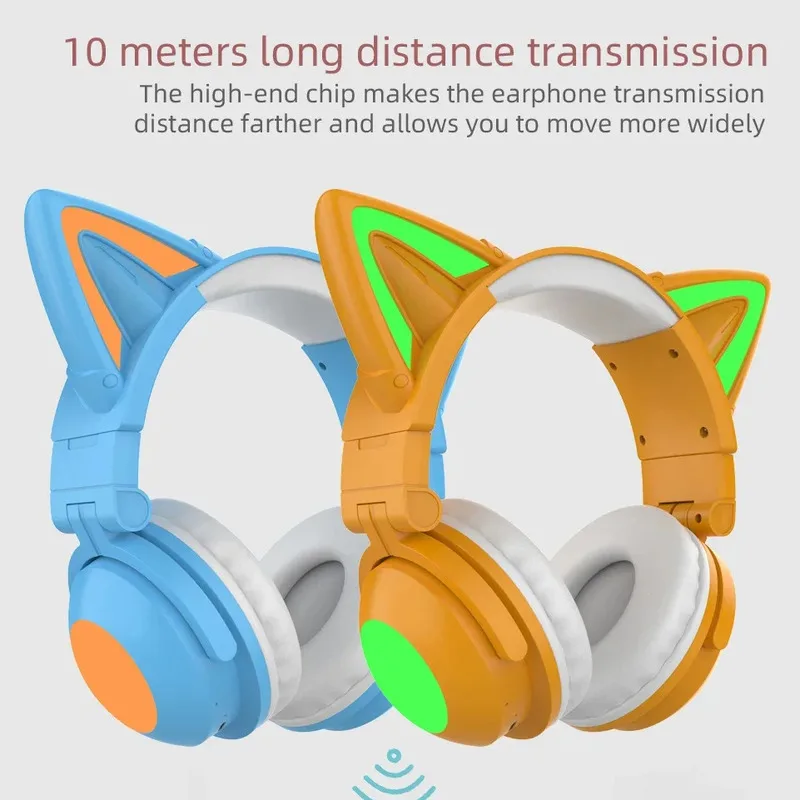 ZW068 LED Light Cat Ears Heads - Cat Ear Bluetooth Headset Led 评论和价格