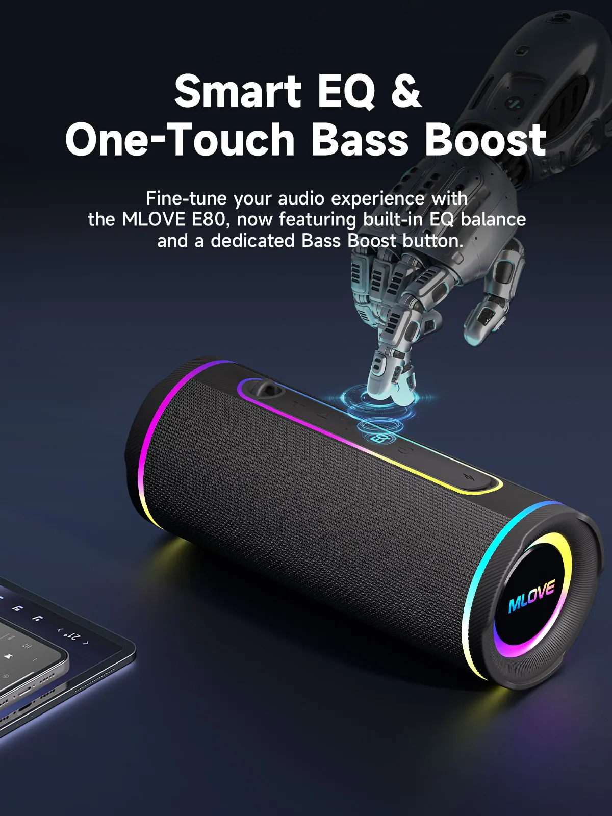 MLOVE E80 Portable Bluetooth S - Portable Bluetooth Speaker Waterproof Ipx7 评论和价格