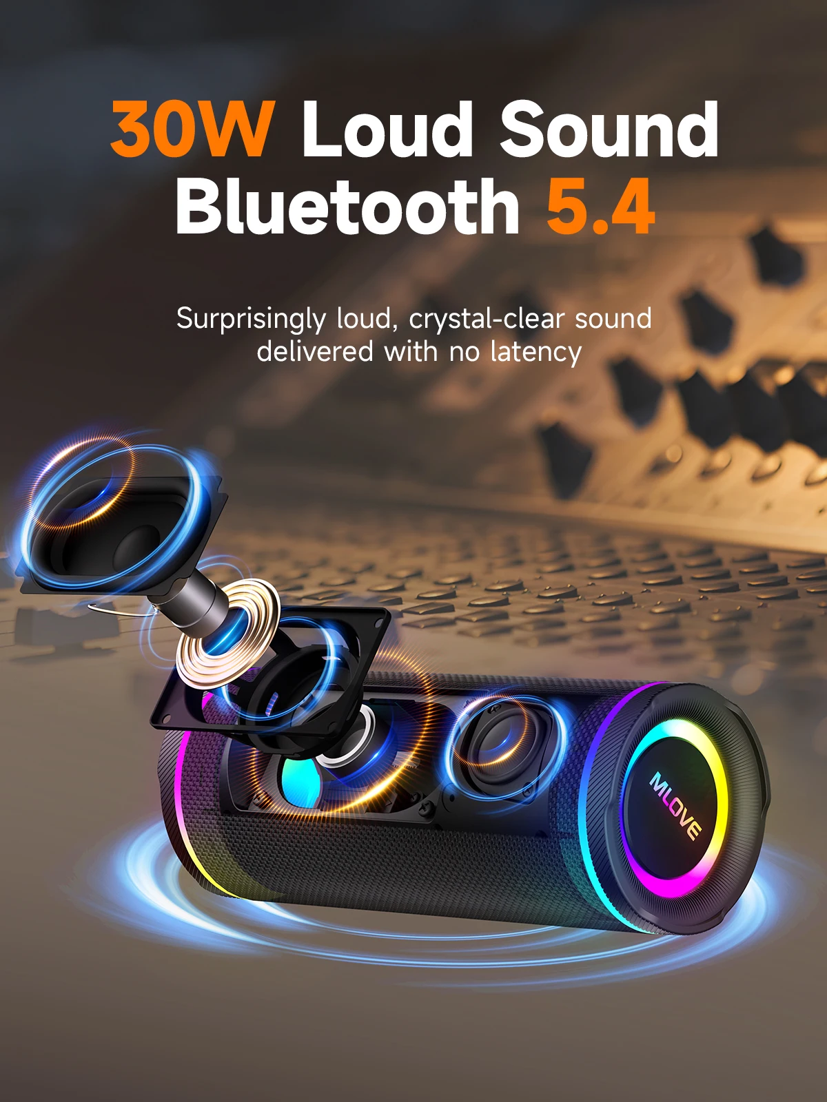 MLOVE E80 Portable Bluetooth S - Portable Bluetooth Speaker Waterproof Ipx7 评论和价格