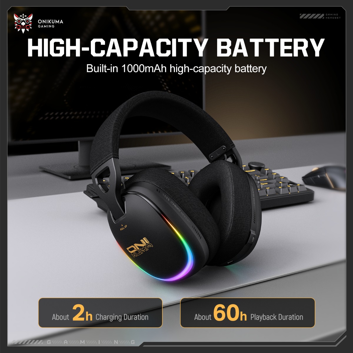 ONIKUMA GT805 Gaming Headset W - Gaming Headset With Mic Rgb 评论和价格