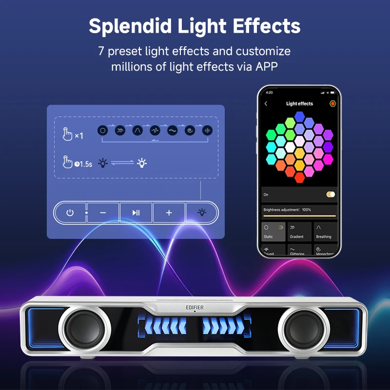 Edifier QS30 Computer Speakers - Rgb Computer Soundbar For Pc 评论和价格