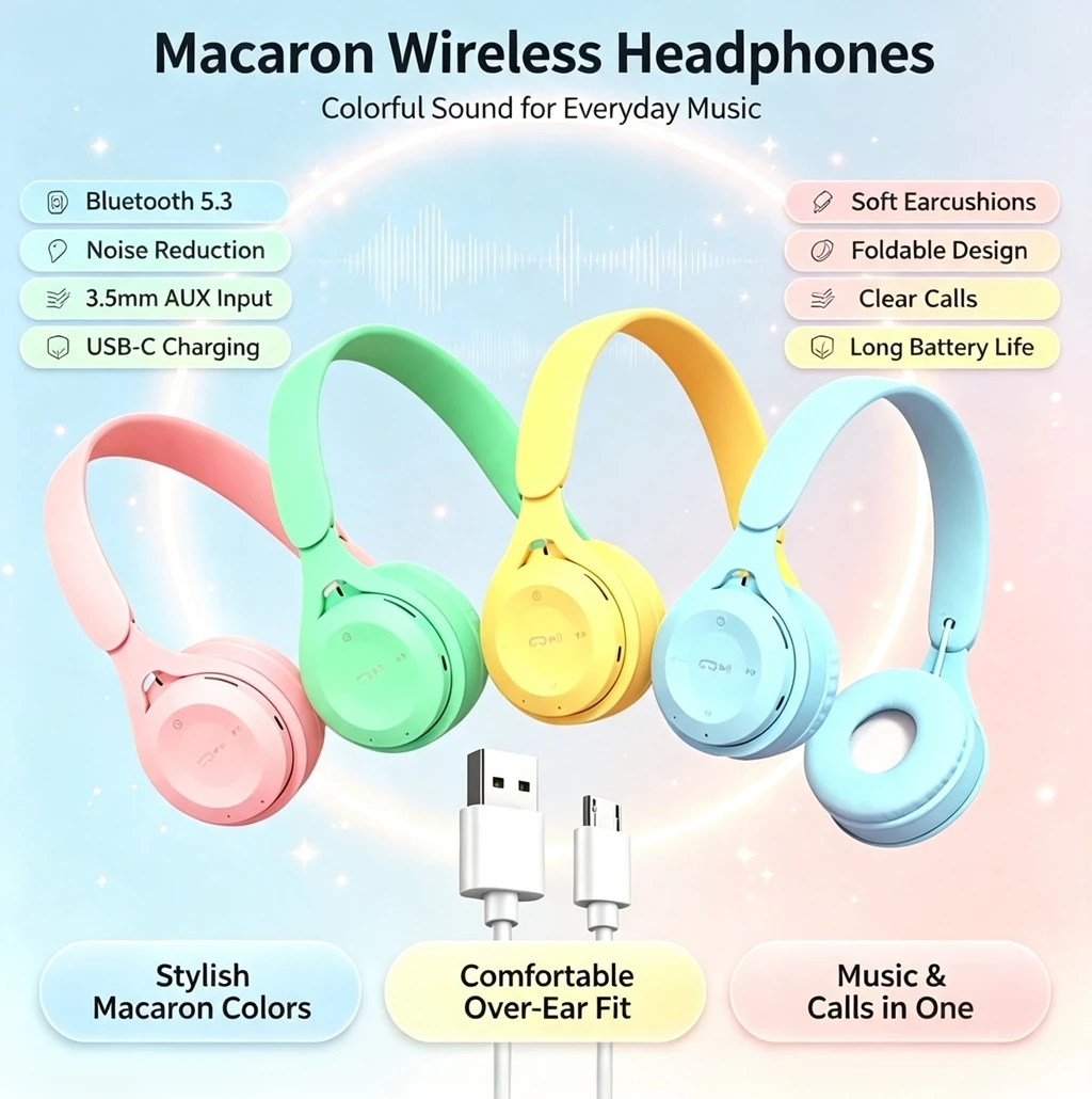 Foldable Over Ear Bluetooth 5. - Anc Wireless Over Ear Headphones 评论和价格