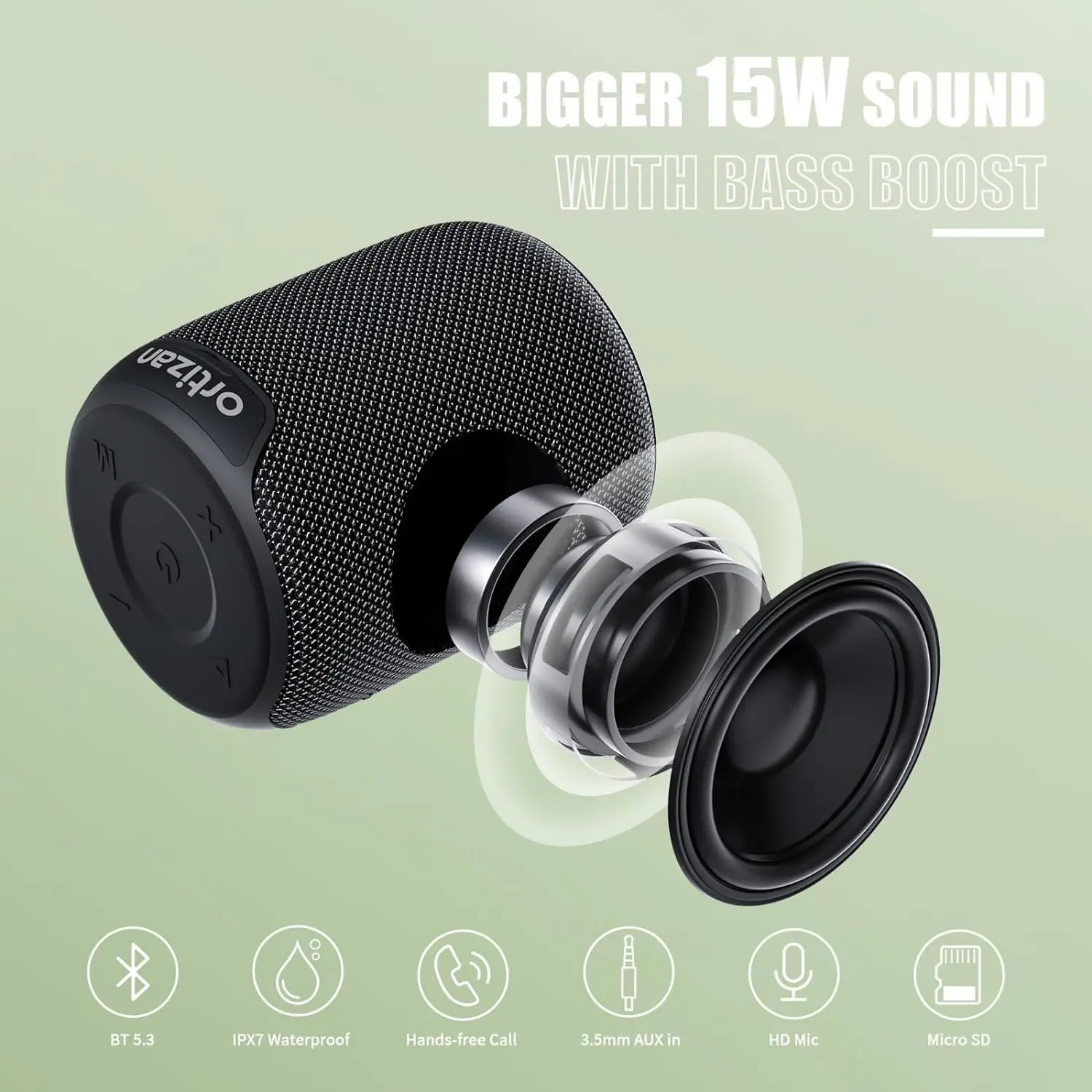 Ortizan X2 Bluetooth Speakers, - Portable Bluetooth Speaker Waterproof Ipx7 评论和价格