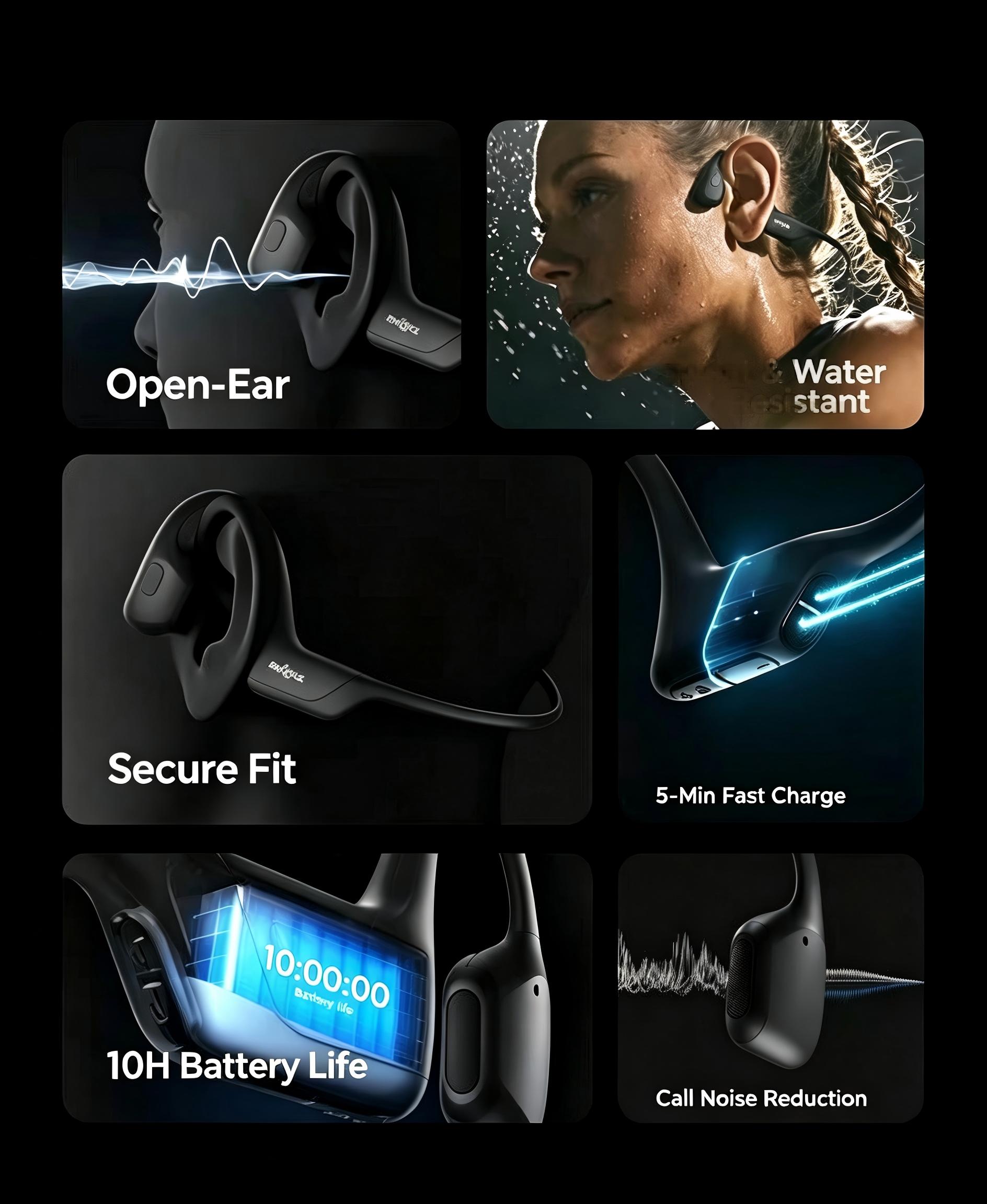 OpenRun Pro AS810 Bone Conduct - Bone Conduction Running Headphones 评论和价格