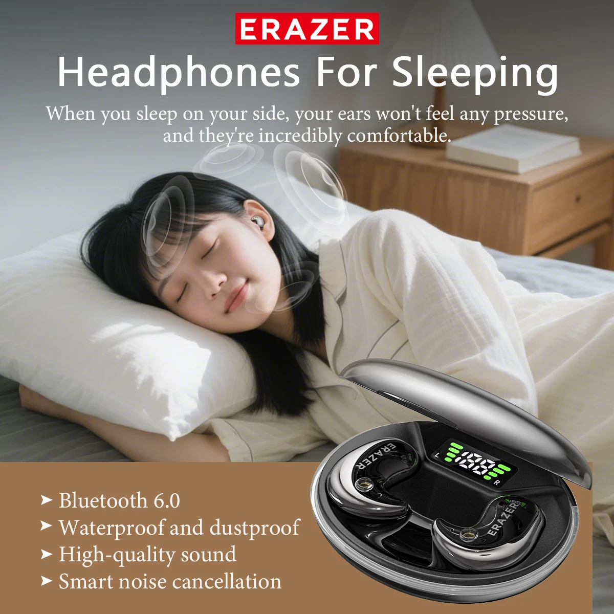 EARZER XF58 In-Ear Bluetooth H - Sleep Mask Headphones Bluetooth 评论和价格