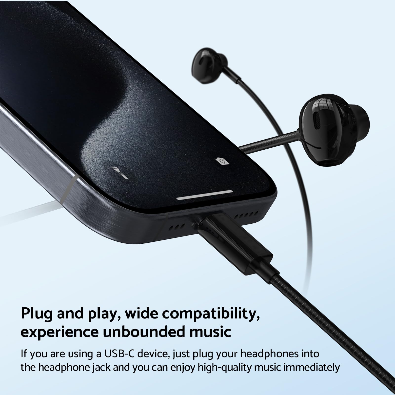 In-Ear Wired Headphone HiFi Mu - Type C Wired Earphones With Mic 评论和价格