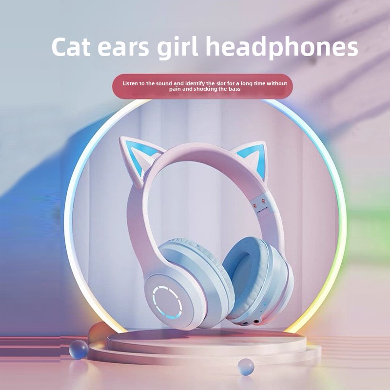 New Best Selling RGB Head-moun - Cat Ear Bluetooth Headset Led 评论和价格