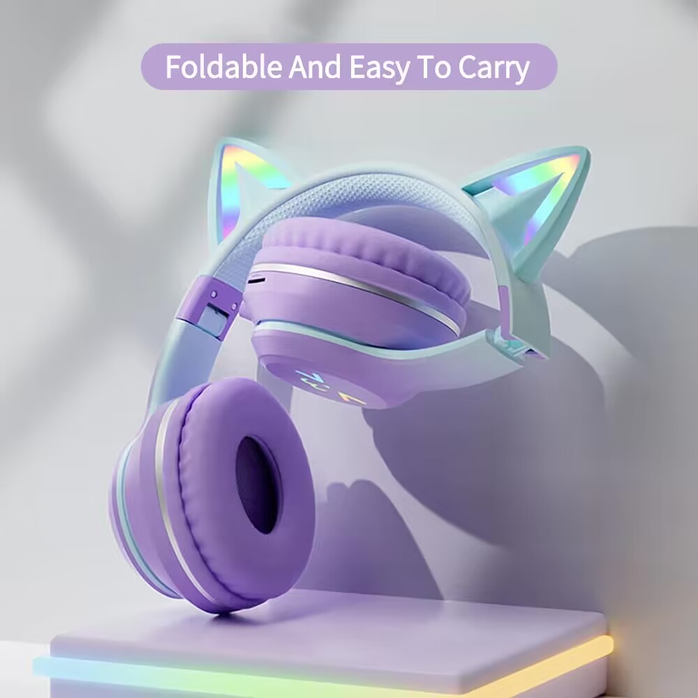 RGB Glow Earphones Wireless Ea - Gaming Headset With Mic Rgb 评论和价格