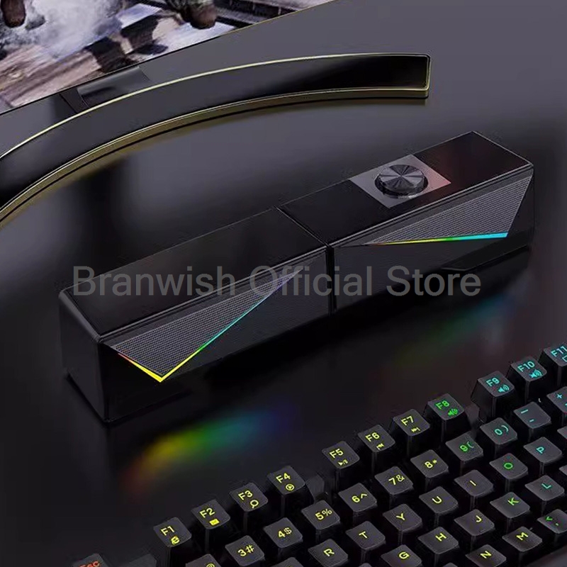 RGB Gaming Soundbar With Detac - Rgb Computer Soundbar For Pc 评论和价格