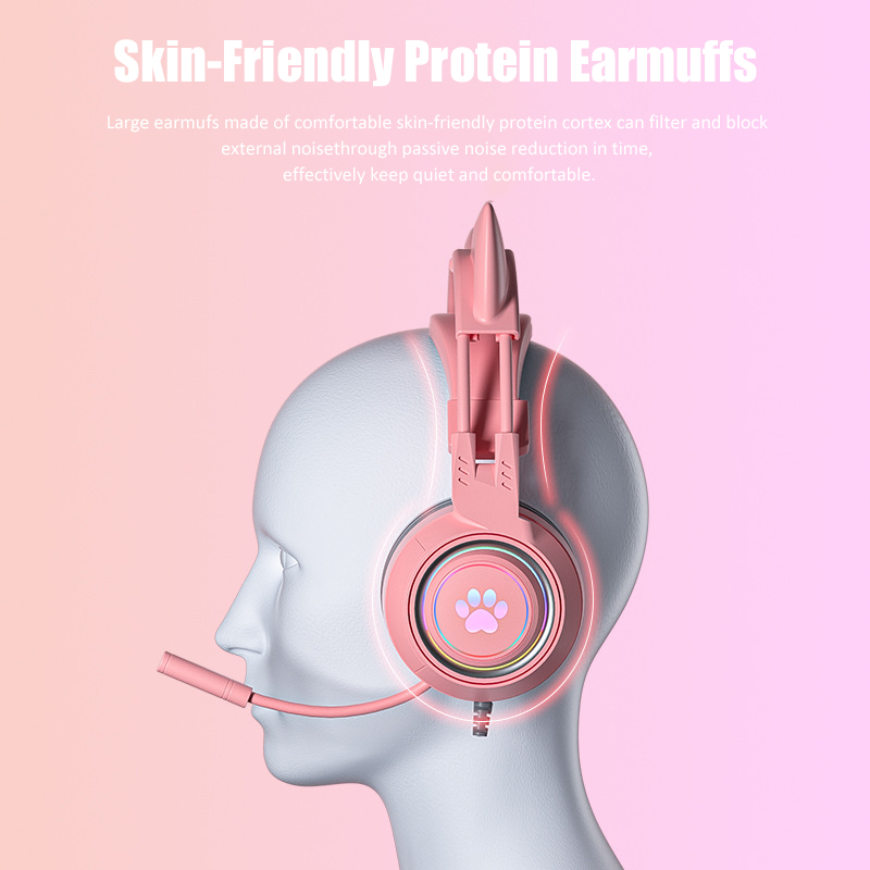 Cute Cat Ear Gaming Headphones - Gaming Headset With Mic Rgb 评论和价格
