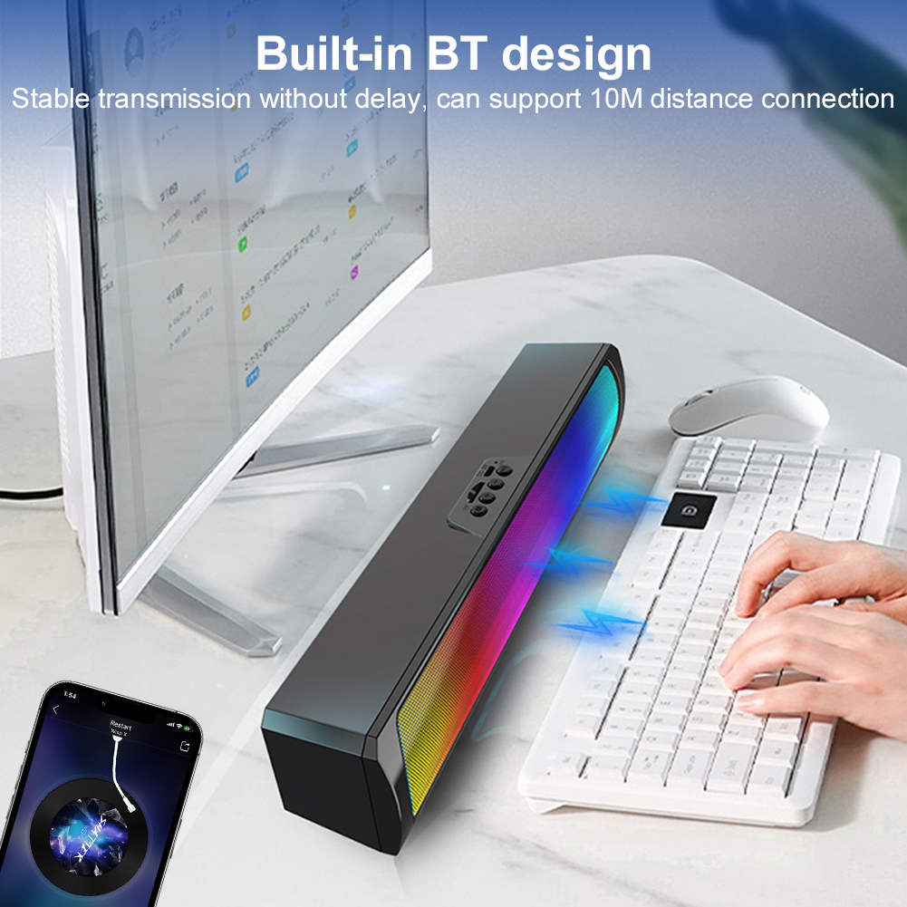 Portable Computer Sound Bar Sp - Rgb Computer Soundbar For Pc 评论和价格