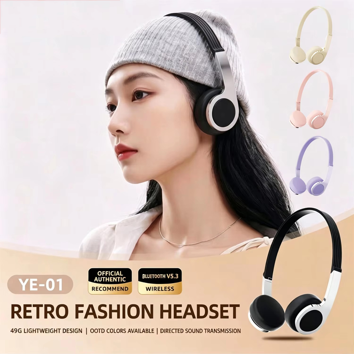 New Retro Compact Over-Ear Blu - Anc Wireless Over Ear Headphones 评论和价格