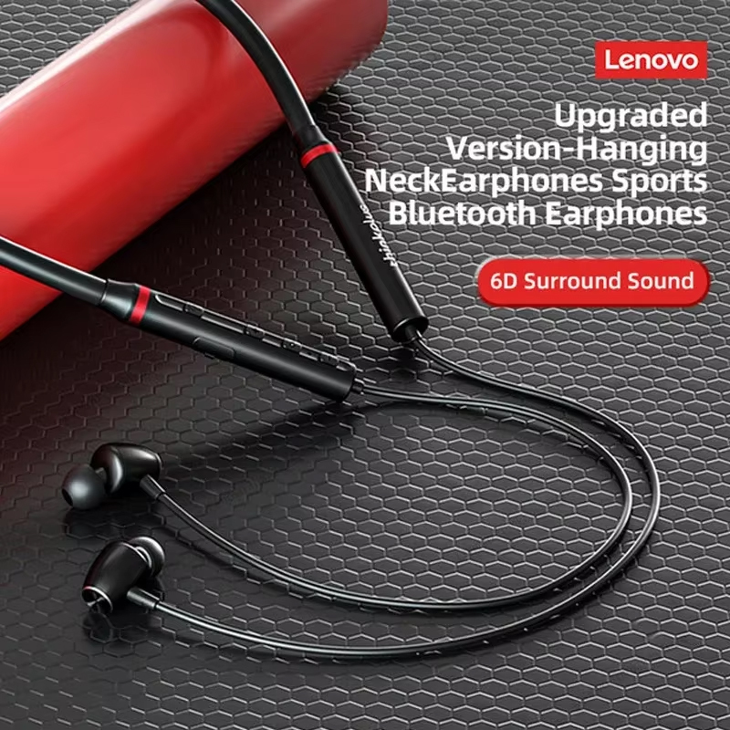 100% Origial Lenovo HE05X Blue - Magnetic Neckband Sports Earphones 评论和价格