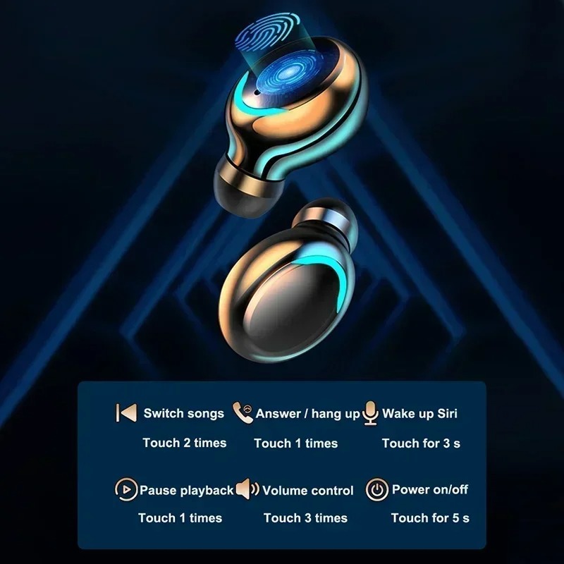 New F9 Bluetooth Headphones 9D - Tws Earbuds Bluetooth 5.3 评论和价格